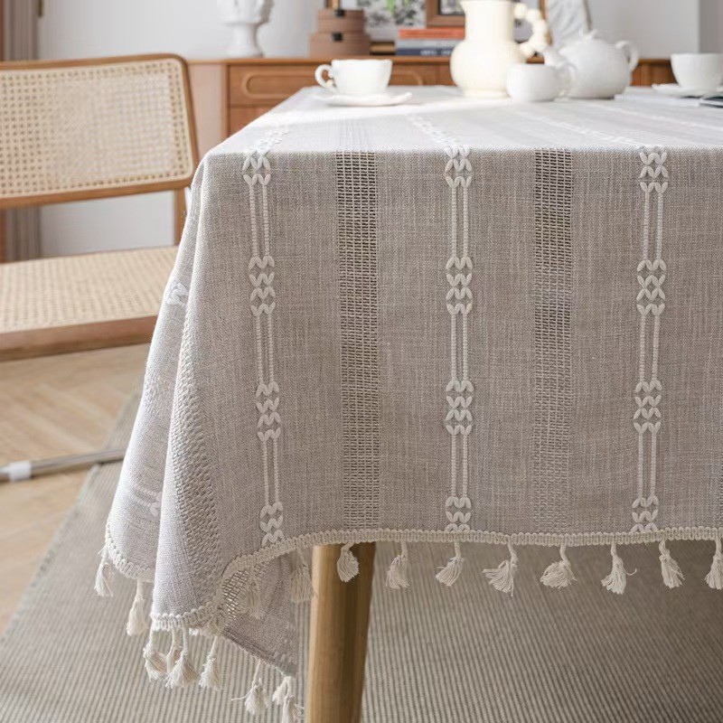 2025 nuevo hueco Jacquard simple mesa de comedor doméstico antideslizante desgaste toallas de mesa de té fábrica directa