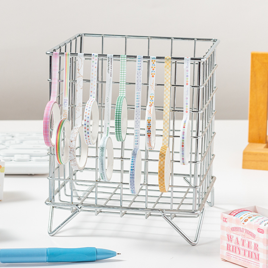 Tono suave y cinta de papel Juego básico de cuentas de mano 10 enrollado en cinta de línea divisoria extremadamente delgada de 0,5 cm pegatina de papelería