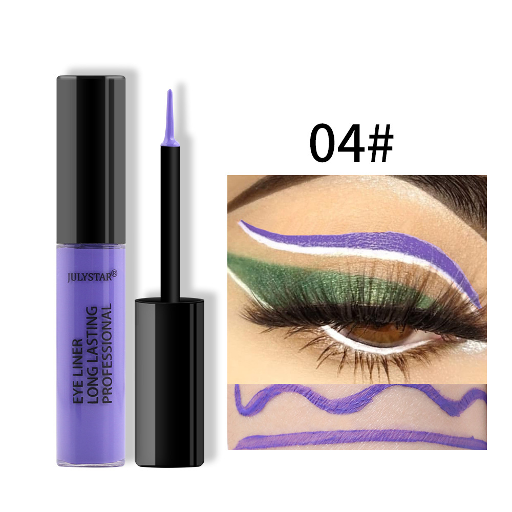 julystar Southeast Asia Foreign Trade Cool Black Eyeliner Liquid Pen Cross-border Europe and America Waterproof Colored Eyeliner Pen Set Wholesale undefined