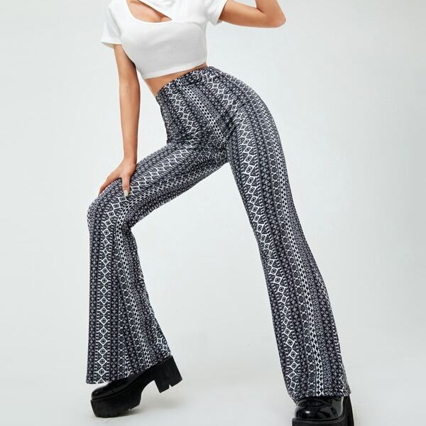 2024 nuevo en stock transfronterizo europeo y americano nuevo apretado vaina retro pantalones acampanados