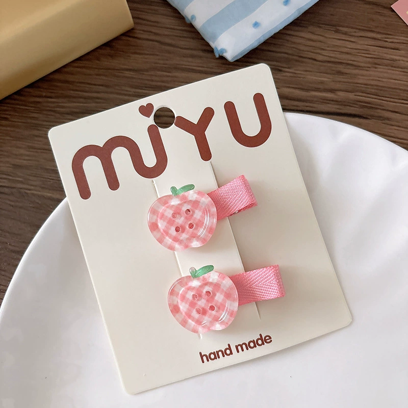 Свежая фуксия, прозрачная, детская клубника, мультяшная, маленькие универсальные заколки для волос, широкая цветовая палитра