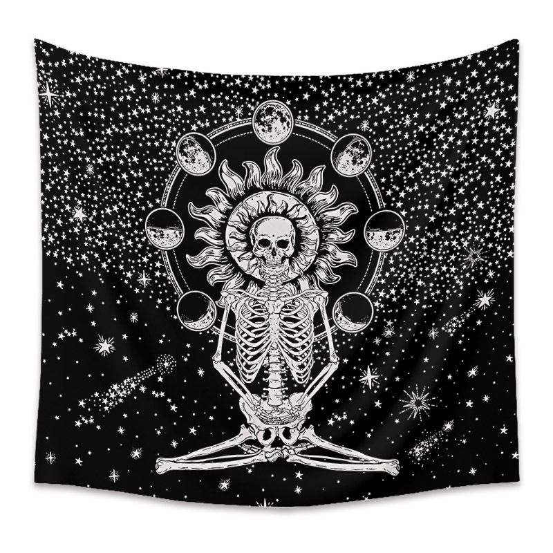 Vintage Skull Crown Contrast Color Room Decoration Wall Tapestry Wholesale Nihaojewelry display picture 50