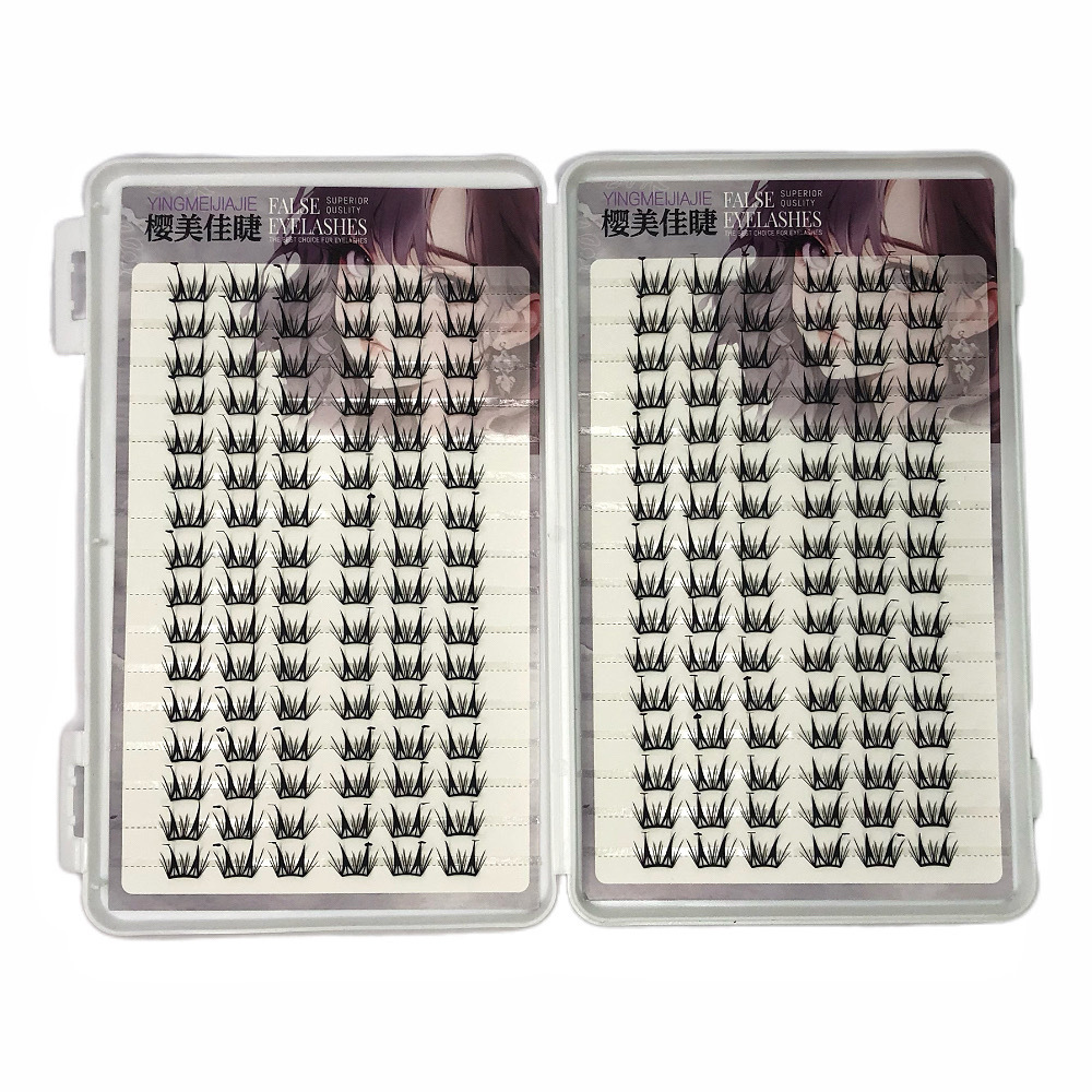 Simulación de gran capacidad de hoja pequeña, pestañas de ciervo, libro de pestañas de amor, injerto de segmentos de un solo grupo natural, pestañas postizas gruesas