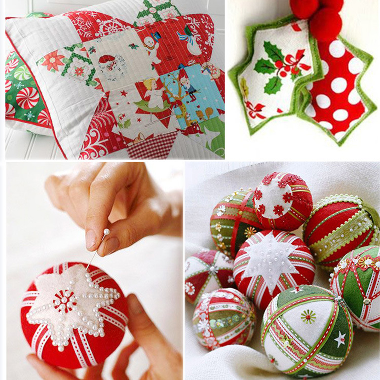 Inventario lotes de algodón de tela de impresión activa Navidad DIY proceso de costura
