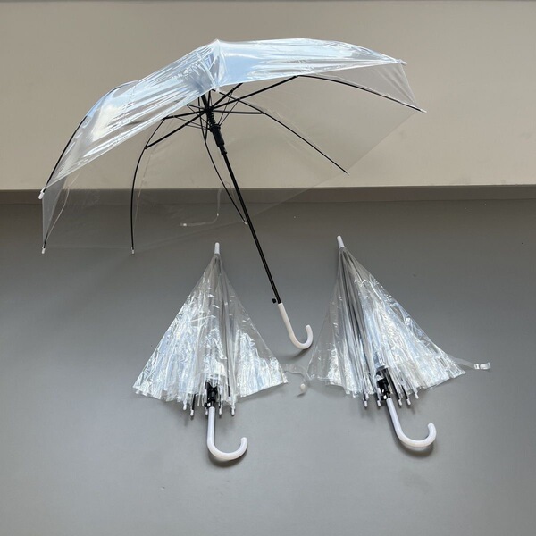 Umbrella transparent disposable batch manual plastic small white…
