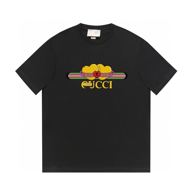G's ヨーロッパ版半袖夏トレンドブランド古家プリントTシャツレタートップトレンドルーズ半袖TシャツカップルT|undefined