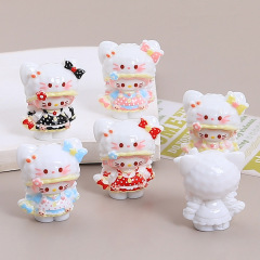 立体彩色帽子小猫手工diy自制饰品配件奶油胶树脂小配件材料批发
