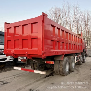 前四后八豪沃自卸车出口 右驾驶舱矿用工程车 380马力码头载货车