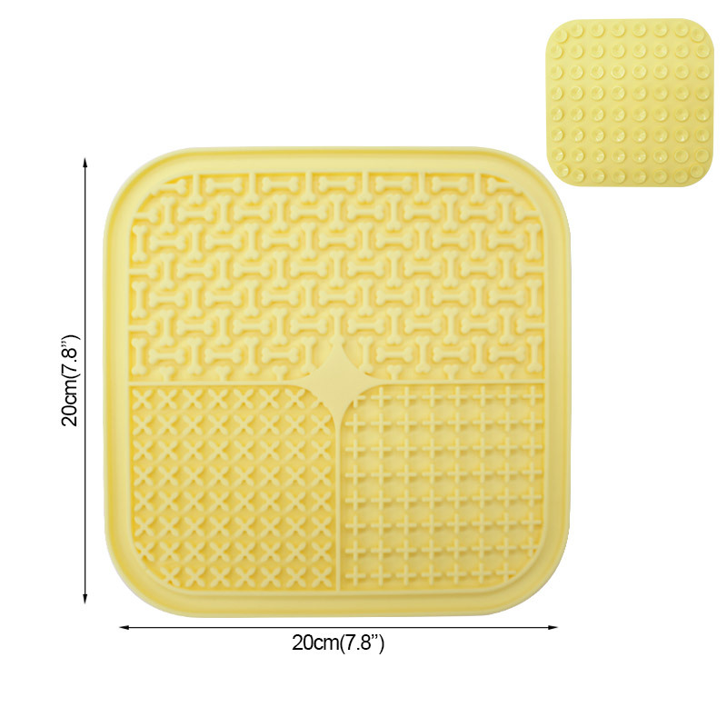 Estera de comida de silicona para mascotas con ventosa gato y perro placa estera de comida lenta antiestrangulamiento y dispensador de comida lenta estera de comida para mascotas antideslizante impermeable