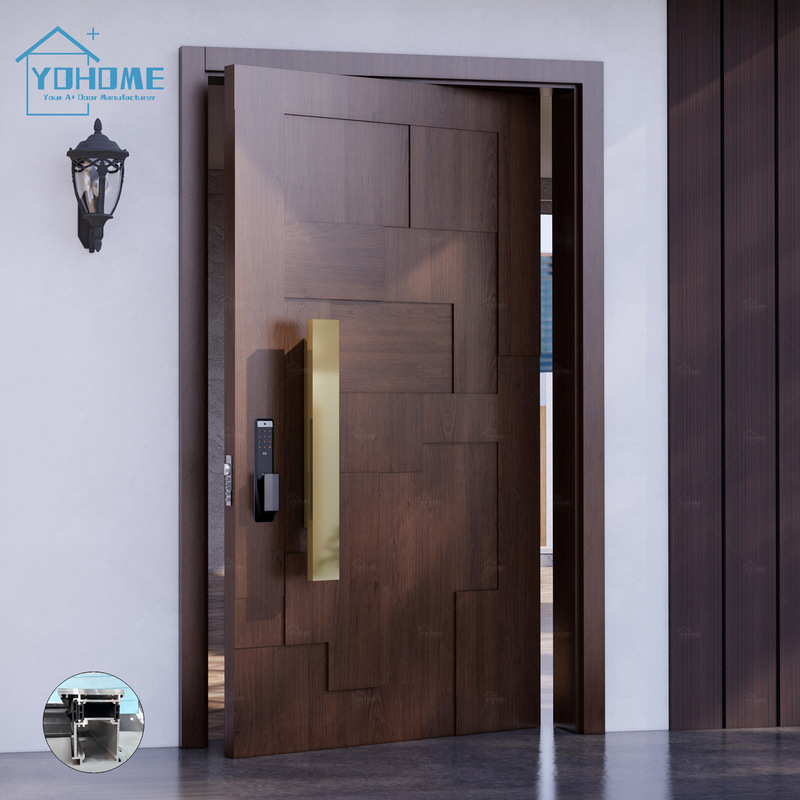 Custom Cast Aluminum Door Villa Entrance Door Thermal Insulation Thermal Break Aluminum Cast Aluminum Entry Door Moisture-Proof Entry Eccentric Door Exit