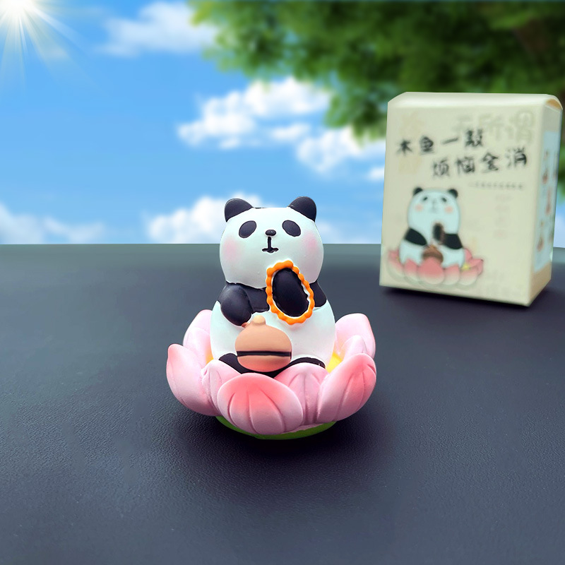 오리지널 행운 연꽃 장식 - 판다
