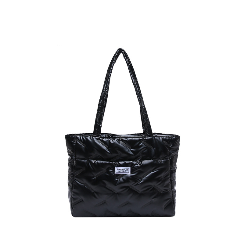 Bolsa de algodón de gran capacidad para mujeres 2024 nuevo otoño y invierno versátil bolsa de compras de hombro de clase ocio bolsa de viaje