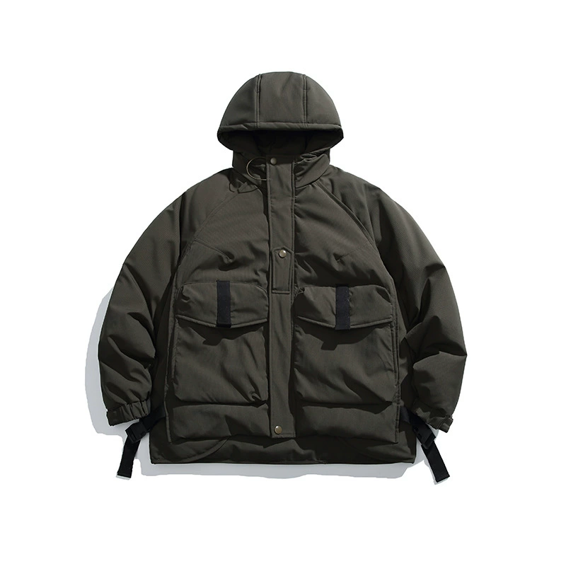 Городской стиль Winter solid trend down jacket с капюшоном, высококачественный стиль
