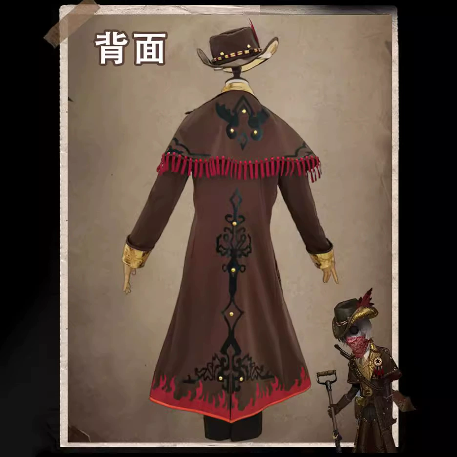 Костюм косплей (Identity V) хранитель могил — закатный жёлтый песок, мужской плащ, M–3XL