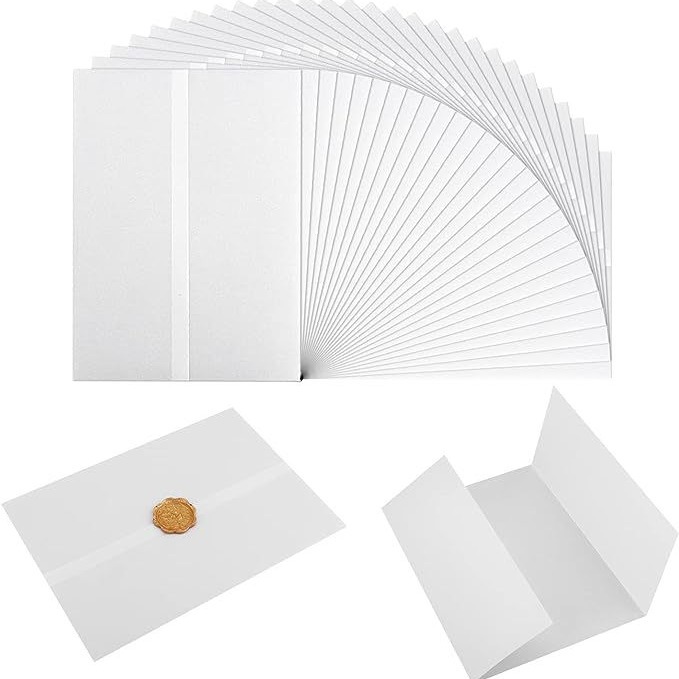 Sobre de papel de sulfato transparente en stock boda Amazon tarjeta de invitación transfronteriza Tarjeta de invitación de boda gracias tarjeta LOGO se puede agregar