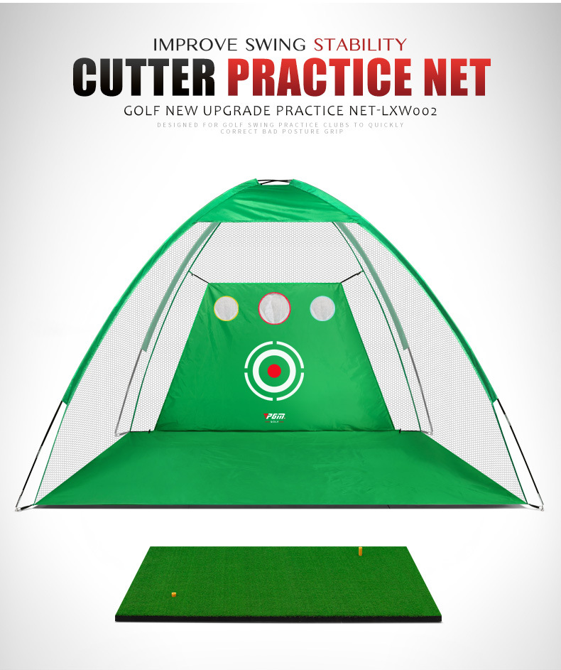 Lưới tập golf PGM trong nhà có lỗ cắt, khung lều dễ lắp, kích thước 2m hoặc 3m — [Gói] Lưới thực hành đệm 1x1.25 mét chi tiết 7