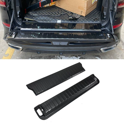 Welcome Pedal, Trunk Rear Guard, Dekorativ pedal başlıqları - 2-pieces-of-inner-guard-plate-abs-carbon-fiber-pattern-suitable-for-bmw-2019-imported-short-axle-x5