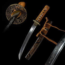 外贸批发手工胁差日本刀东洋居合刀短刀一体刀剑wakizashi未开刃