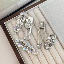 超闪水钻星星发夹高级感奢华镶钻刘海夹鸭嘴夹发卡边夹发饰2025新