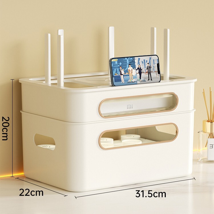 Wifiルータ収納ボックステレビセットトップボックス物置棚コンセント電線整理神器無線光猫置き|undefined