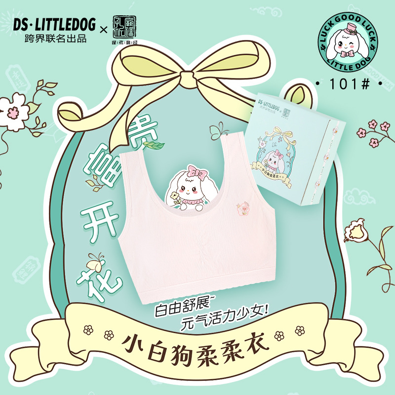 2단계 발달기 여학생 조끼형 모달 팬티, 돌출 방지 통기성 실크, 큰 여아 속옷, 발달기 속옷