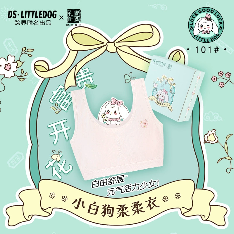 Двухэтапный период разработки жилет для девочек-студенок, модальный дышащий период роста с защитой от ударов, шелковое нижнее белье для больших девочек