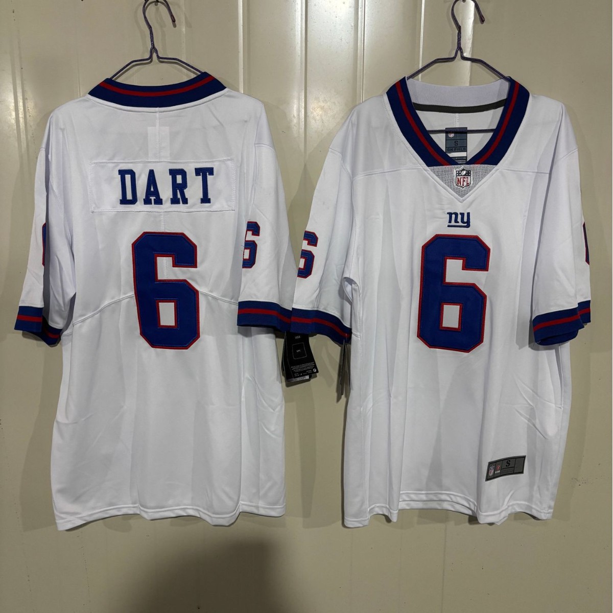 2026 NFL short-sleeved jersey, Giants second generation embroidered, available for cross-border trade.