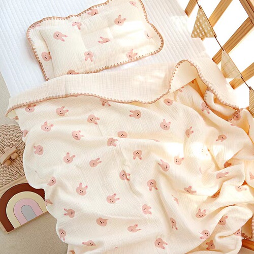 4-layer pure cotton gauze lace blanket kindergarten baby nap blanket children's blanket newborn baby blanket towel quilt