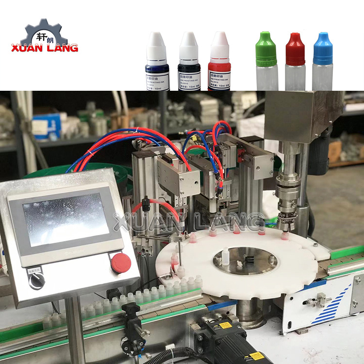 奶油胶灌装机 指甲油灌装旋盖机 全自动眼药水瓶精油灌装机定制