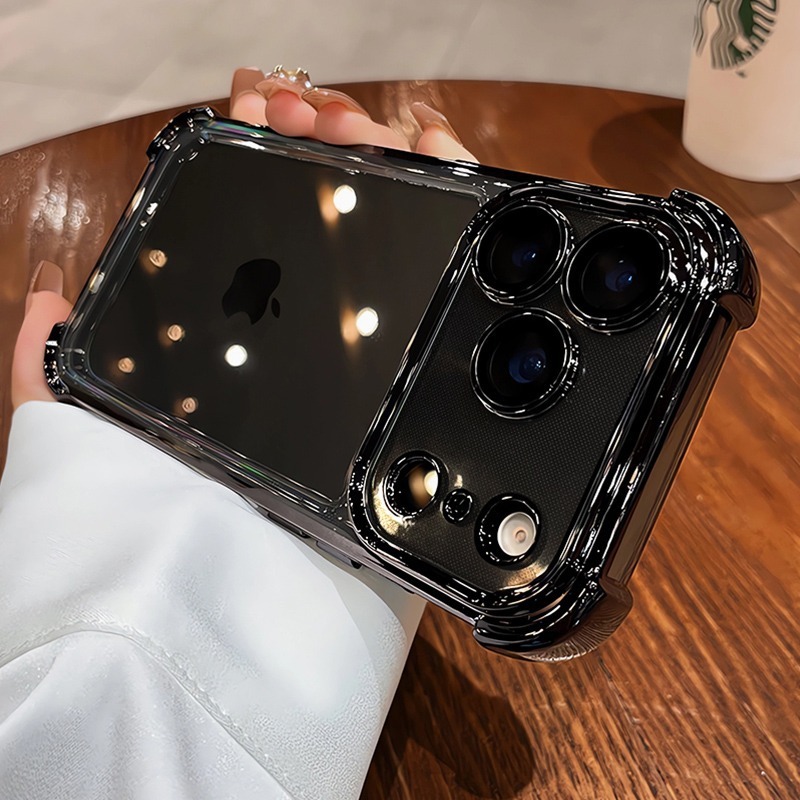 适用iphone17promax手机壳透明苹果17Air保护套电镀16E气囊15防摔|undefined