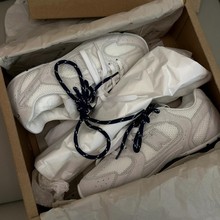 2025新款真皮做旧miu德训鞋复古板鞋休闲系带联名款阿甘鞋