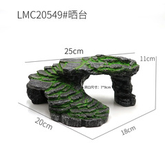 Cross-border crawler box tortoise hiding house nest cave landscape spider turtle realistic moss cave turtle cave basking platform