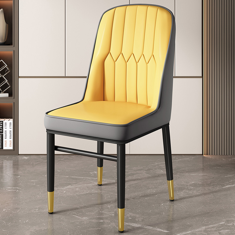 옐로우 + 그레이 뒷면과 블랙 골드 다리 [엄선된 가죽 안정 프레임]