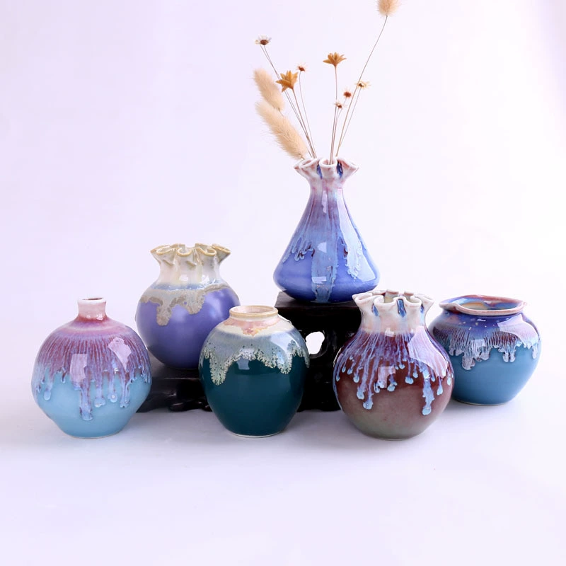Маленькая ваза Jingdezhen Высокотемпературная печь для глазури Маленькая ваза для эмбрионов с ручным приводом Различные типы