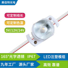 单灯LED0.36W小注塑模组高亮160°透镜12V防水IP671灯2835广告字