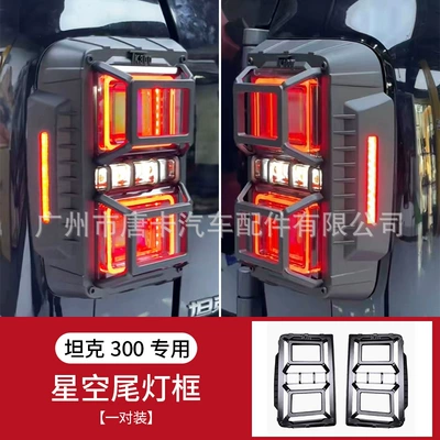 Tank 300 Taillight Frame Protective: Spare wheel cover - starry-sky-tail-light-frame-one-pair-only-after-changing-the-starry-sky-lights-can-it-be-adapted