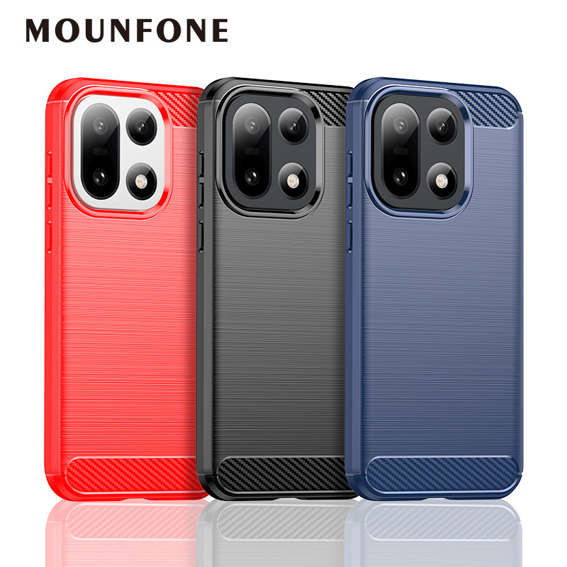 适用一加15手机壳 一加15拉丝碳纤维纤薄TPU手机壳保护套