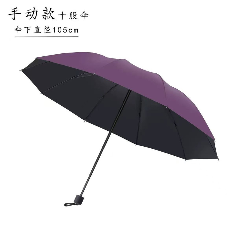雨伞太阳伞防晒黑胶防紫外线遮阳伞男女晴雨两用自动折叠雨伞大号|undefined