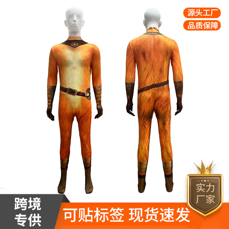 Puss in Boots 2 Kidsren's Cosplay Costume Puss in Boots Cat Hero Same Style Full Set of Stage Performance Costumes