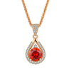 Zirconium, accessory, pendant, advanced ring, necklace, chain, set, 3 carat, light luxury style