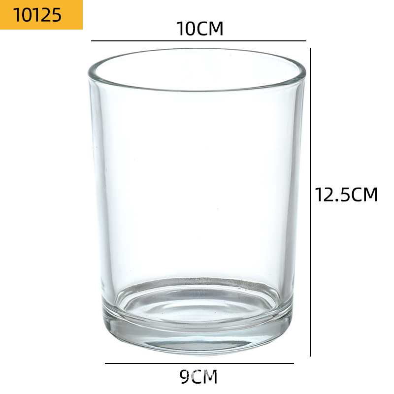 Portavelas de Vidrio Transparente Simple al por Mayor, Decoración de Dormitorio DIY, Vaso para Velas de Aromaterapia, Frasco Vacío para Velas, Decoración del Hogar