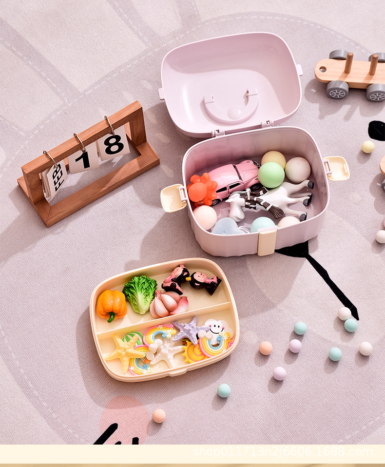加厚家用药箱塑料收纳箱整理箱儿童零食玩具收纳盒储物箱批发详情9