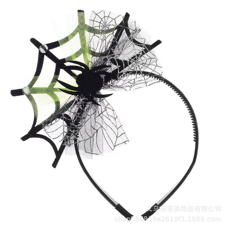 ハロウィンパーティーレース蜘蛛の巣ヘッドバンド面白い雰囲気ホリデーヘッドバンド漫画蜘蛛の巣ヘッドバンド|undefined