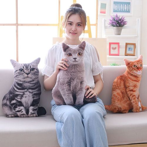 可爱猫抱枕3毛绒玩具可拆洗猫咪猫形公仔玩偶日本少女心礼物