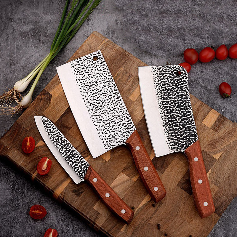Yangjiang Kitchen Knife Household Sharp Chopping Knife Hammer Forging Meat Cutting Knife Kitchen Special suit Knife Combination