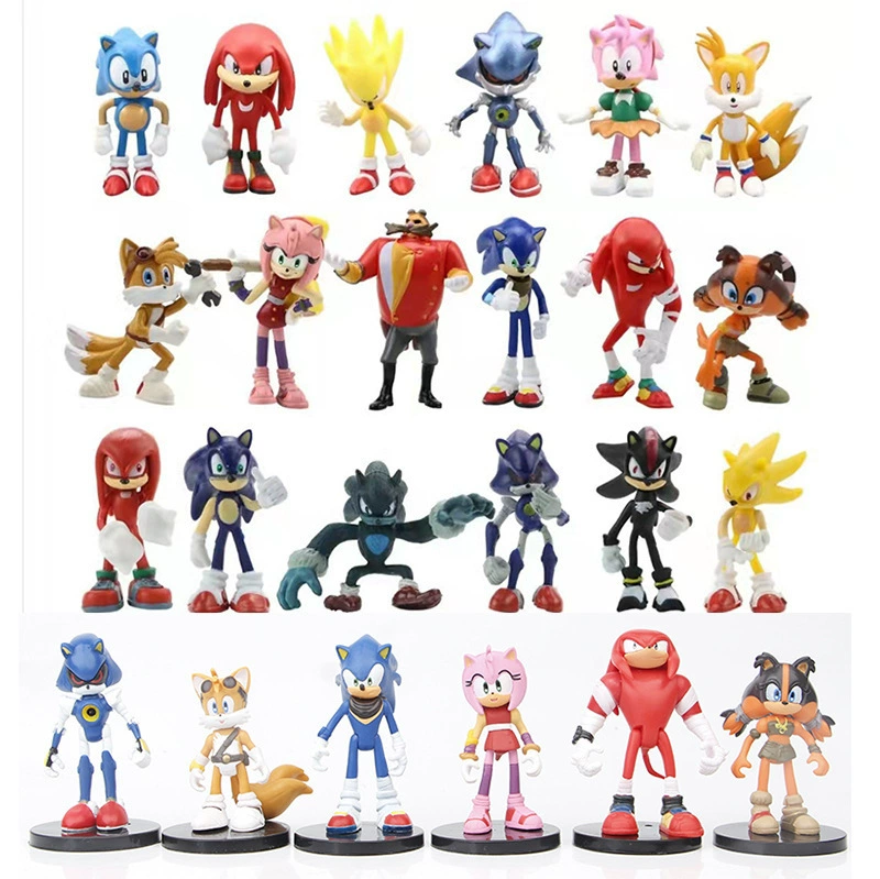 Новые динозаврики Sonic летающие мыши, украшения Sonic, игрушки для машин, фигуры серии кукол, декоративные украшения