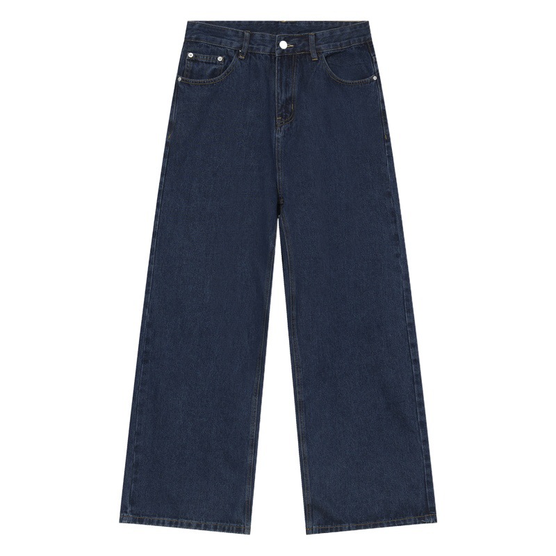 Mtlclothes ropa de hombre | cuatro estaciones nuevo estilo coreano azul oscuro Mediados cintura adelgazamiento hombres y mujeres mismo jeans