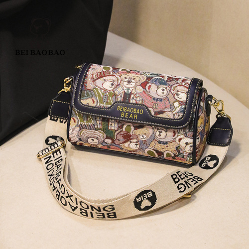 North Bag Source Factory Niche Design Original Cartoon Bear Bag Trendy Fashion Crossbody Bag Shoulder Women's Bag
