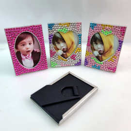 创意儿童成长相框 金属铝合金相框 宝宝周岁相框个性相片框镶钻批