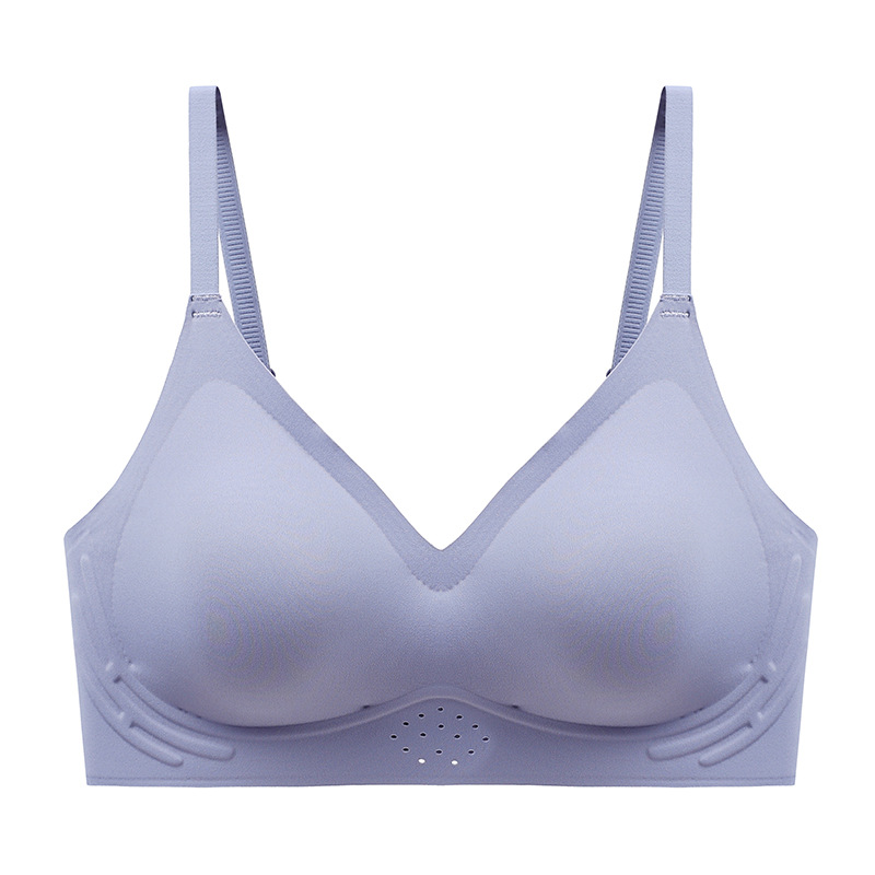 Ropa interior sin costuras de las mujeres suave soporte inalámbrico sujetador transpirable Delgado pequeño pecho Sujetador push up de mama belleza espalda ropa interior